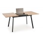 Table extensible ALBI 120x80 en chêne sonoma/noir, Bois Table extensible ALBI 120x80 en chêne sonoma/noir, Bois