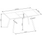Table extensible ALBI 120x80 en chêne sonoma/noir, Bois Table extensible ALBI 120x80 en chêne sonoma/noir, Bois