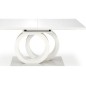 Table extensible GALA en 160 cm extensible à 200 cm, blanc et doré Table extensible GALA en 160 cm extensible à 200 cm, blanc et doré
