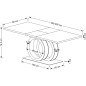 Table extensible GALA en 160 cm extensible à 200 cm, blanc et doré Table extensible GALA en 160 cm extensible à 200 cm, blanc et doré