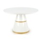 Table ronde VEGO blanc laqué et doré, de diamètre 120 cm Table ronde VEGO blanc laqué et doré, de diamètre 120 cm
