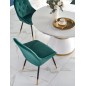 Table ronde VEGO blanc laqué et doré, de diamètre 120 cm Table ronde VEGO blanc laqué et doré, de diamètre 120 cm