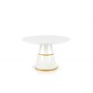 Table ronde VEGO blanc laqué et doré, de diamètre 120 cm Table ronde VEGO blanc laqué et doré, de diamètre 120 cm