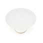 Table ronde VEGO blanc laqué et doré, de diamètre 120 cm Table ronde VEGO blanc laqué et doré, de diamètre 120 cm