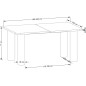 Table extensible (160 à 240) rectangulaire en chêne naturel, ELEFI, Bois