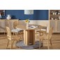 Table ronde diamètre 120 cm, chêne naturel, ELEFI RONDE, Bois