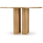 Table ronde diamètre 120 cm, chêne naturel, ELEFI RONDE, Bois