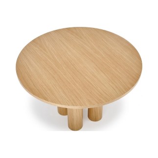 Table ronde diamètre 120 cm, chêne naturel, ELEFI RONDE