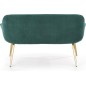 Canapé 2 places en tissu doux de qualité, vert, pieds dorés, ELEZA Canapé 2 places en tissu doux de qualité, vert, pieds dorés, ELEZA