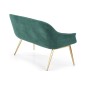 Canapé 2 places en tissu doux de qualité, vert, pieds dorés, ELEZA Canapé 2 places en tissu doux de qualité, vert, pieds dorés, ELEZA