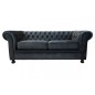 Canapé 2 places en tissu de qualité CHESTERFIELD, ardoise Canapé 2 places en tissu de qualité CHESTERFIELD, ardoise