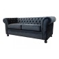 Canapé 2 places en tissu de qualité CHESTERFIELD, ardoise Canapé 2 places en tissu de qualité CHESTERFIELD, ardoise