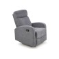 Fauteuil 1 place relax manuel en tissu de qualité, gris, OSVALDO