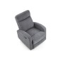 Fauteuil 1 place relax manuel en tissu de qualité, gris, OSVALDO