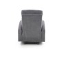 Fauteuil 1 place relax manuel en tissu de qualité, gris, OSVALDO