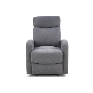 Fauteuil 1 place relax manuel en tissu de qualité, gris, OSVALDO