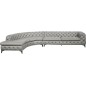 Canapé d'angle en 100% Tout Cuir italien - 7 places PRESTIGO, gris, angle gauche Canapé d'angle en 100% Tout Cuir italien - 7 places PRESTIGO, gris, angle gauche