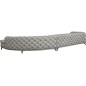 Canapé d'angle en 100% Tout Cuir italien 7 places PRESTIGO, gris, angle droit