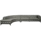 Canapé d'angle en 100% Tout Cuir italien - 7 places PRESTIGO, gris foncé, angle gauche Canapé d'angle en 100% Tout Cuir italien - 7 places PRESTIGO, gris foncé, angle gauche