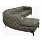 Canapé d'angle en 100% Tout Cuir italien - 7 places PRESTIGO, gris foncé, angle gauche Canapé d'angle en 100% Tout Cuir italien - 7 places PRESTIGO, gris foncé, angle gauche