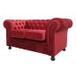 Canapé 3 places en tissu de qualité CHESTERFIELD, bordeaux Canapé 3 places en tissu de qualité CHESTERFIELD, bordeaux