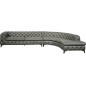 Canapé d'angle en 100% Tout Cuir italien 7 places PRESTIGO, gris foncé, angle droit Canapé d'angle en 100% Tout Cuir italien 7 places PRESTIGO, gris foncé, angle droit