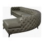 Canapé d'angle en 100% Tout Cuir italien 7 places PRESTIGO, gris foncé, angle droit Canapé d'angle en 100% Tout Cuir italien 7 places PRESTIGO, gris foncé, angle droit