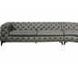 Canapé d'angle en 100% Tout Cuir italien 7 places PRESTIGO, gris foncé, angle droit Canapé d'angle en 100% Tout Cuir italien 7 places PRESTIGO, gris foncé, angle droit