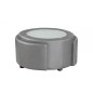 Table basse en cuir italien MARCY, gris clair Table basse en cuir italien MARCY, gris clair