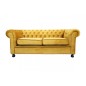 Canapé 3 places en tissu de qualité CHESTERFIELD, jaune or Canapé 3 places en tissu de qualité CHESTERFIELD, jaune or