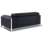 Canapé 2 places en cuir italien vachette DESIGNO noir Canapé 2 places en cuir italien vachette DESIGNO noir
