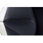Canapé 3 places en cuir italien vachette DESIGNO noir Canapé 3 places en cuir italien vachette DESIGNO noir