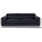 Ensemble canapé 3 places + 2 places en cuir italien vachette DESIGNO noir Ensemble canapé 3 places + 2 places en cuir italien vachette DESIGNO noir