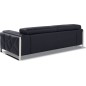Ensemble canapé 3 places + 2 places en cuir italien vachette DESIGNO noir Ensemble canapé 3 places + 2 places en cuir italien vachette DESIGNO noir