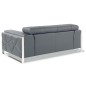 Canapé 2 places en cuir italien vachette DESIGNO gris foncé Canapé 2 places en cuir italien vachette DESIGNO gris foncé