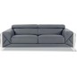 Canapé 3 places en cuir italien vachette DESIGNO gris foncé Canapé 3 places en cuir italien vachette DESIGNO gris foncé