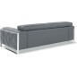Canapé 3 places en cuir italien vachette DESIGNO gris foncé Canapé 3 places en cuir italien vachette DESIGNO gris foncé