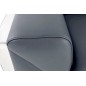 Canapé 3 places en cuir italien vachette DESIGNO gris foncé Canapé 3 places en cuir italien vachette DESIGNO gris foncé