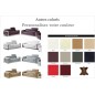 Ensemble canapé 3 places + 2 places en cuir italien vachette DESIGNO couleur personnalisée Ensemble canapé 3 places + 2 places en cuir italien vachette DESIGNO couleur personnalisée