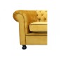 Fauteuil 1 place en tissu de qualité CHESTERFIELD, jaune or Fauteuil 1 place en tissu de qualité CHESTERFIELD, jaune or
