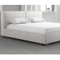Lit design en cuir de luxe BOLOGNA, avec sommier à lattes, blanc, 140x200 Lit design en cuir de luxe BOLOGNA, avec sommier à lattes, blanc, 140x200