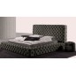 Lit design en cuir de luxe ZURICH, avec sommier à lattes, gris foncé, 140x200 Lit design en cuir de luxe ZURICH, avec sommier à lattes, gris foncé, 140x200