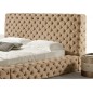 Lit design en cuir de luxe ZURICH, avec sommier à lattes, beige, 140x200 Lit design en cuir de luxe ZURICH, avec sommier à lattes, beige, 140x200