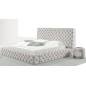 Lit design en cuir de luxe ZURICH, avec sommier à lattes, blanc, 180x200 Lit design en cuir de luxe ZURICH, avec sommier à lattes, blanc, 180x200