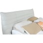Lit design en cuir de luxe BERTO, avec sommier à lattes offert, blanc, 140x200 Lit design en cuir de luxe BERTO, avec sommier à lattes offert, blanc, 140x200