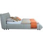 Lit design en cuir de luxe BERTO, avec sommier à lattes offert, gris clair, 140x200 Lit design en cuir de luxe BERTO, avec sommier à lattes offert, gris clair, 140x200