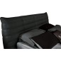 Lit design en cuir de luxe BERTO, avec sommier à lattes offert, noir, 180x200 Lit design en cuir de luxe BERTO, avec sommier à lattes offert, noir, 180x200