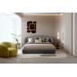 Lit design en cuir de luxe LUXO, avec sommier à lattes offert, gris foncé, 140x200 Lit design en cuir de luxe LUXO, avec sommier à lattes offert, gris foncé, 140x200
