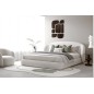 Lit design en cuir de luxe LUXO, avec sommier à lattes offert, blanc, 160x200 Lit design en cuir de luxe LUXO, avec sommier à lattes offert, blanc, 160x200