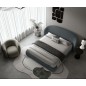 Lit design en cuir de luxe LUXO, avec sommier à lattes offert, gris foncé, 160x200 Lit design en cuir de luxe LUXO, avec sommier à lattes offert, gris foncé, 160x200